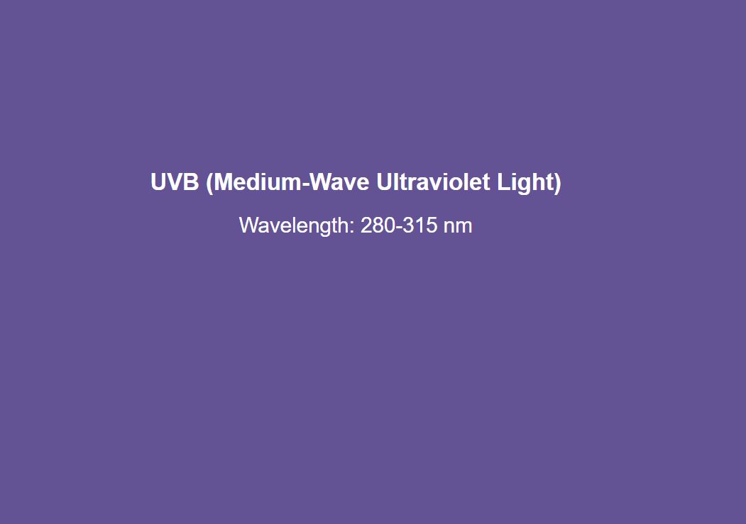 UVB Medium Wave Ultraviolet Light Wavelength